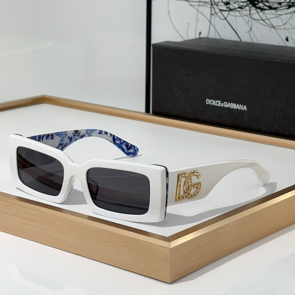 DOLCE & GABBAN DG Small Box Logo Mirror leg  Sunglasses Top quality