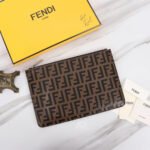 FENDI Printed Canvas Clutch - Image 6