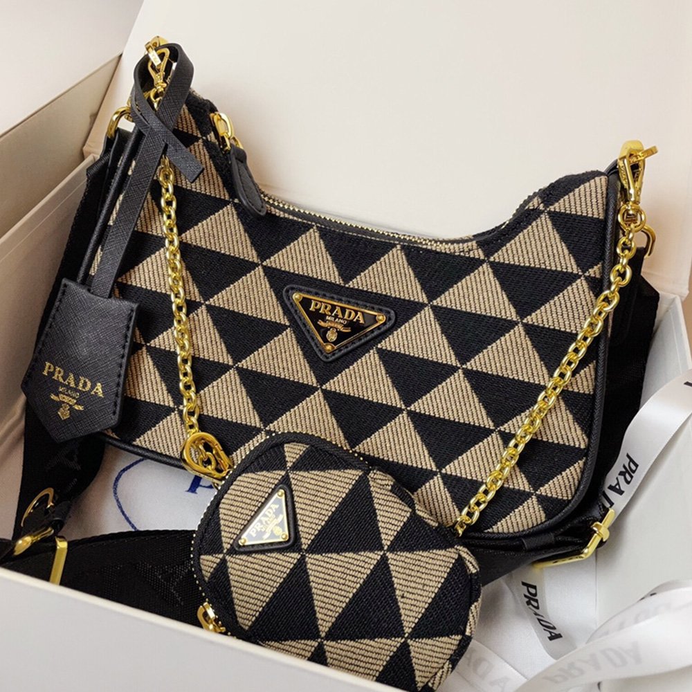 Prada Canvas Armpit Shoulder Bag Handbag