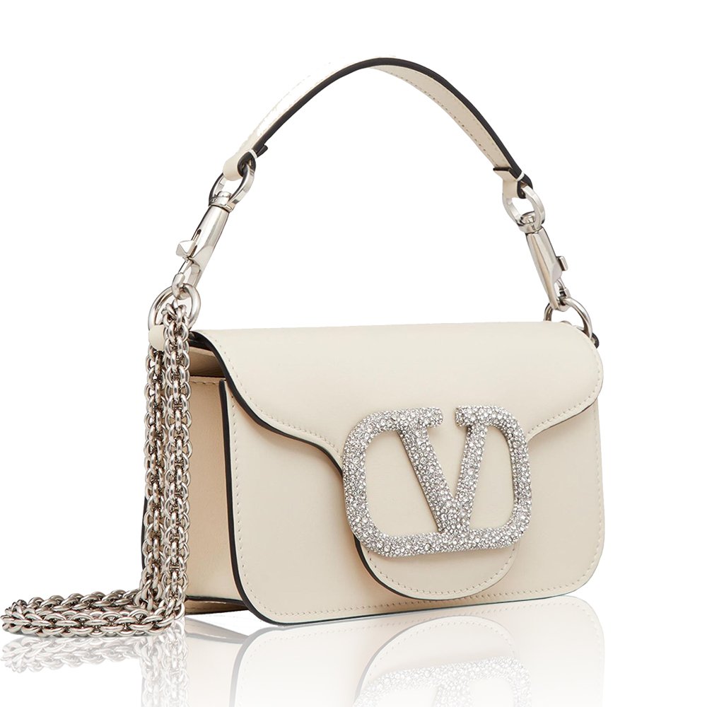 VALENTINO GARAVANI LOCÒ MICRO BAG WITH CHAIN AND JEWEL LOGO