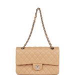Chanel Classic Flag Bag Medium Classic Double Flap Bag Beige   Silver Hardware - Image 7