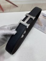 Hermes H Striee Belt Buckle & Reversible Black For Women, Women Belt 380MM - Image 3