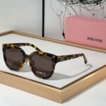 MIU MIU  Mirror leg logo irregular shaped Sunglasses Top quality - Image 2