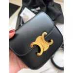 CELINE MINI TRIOMPHE IN SHINY CALFSKIN BLACK - Image 5