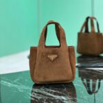 Prada mini suede tote bag 10A quality 1BA349 - Image 2