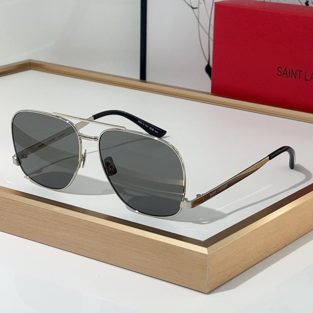Saint Laurent YSL Metal Oval Sunglasses Top Quality