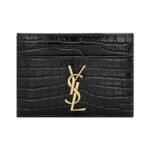 Saint Laurent YSL Crocodile Print Card Bags