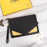 FENDI Printed Canvas Clutch - Image 9