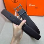 Hermes H Belt Buckle & Reversible Black For Women, Women Belt 380MM - Image 5