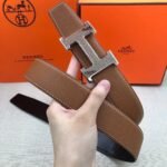 Hermes H Belt Buckle & Reversible Black For Women, Women Belt 380MM - Image 3