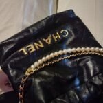 CHANEL Mini 23S Shiny Calfskin with Pearl Handbag AS3980 - Image 5