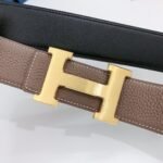 Hermes H Belt Buckle & Reversible Brown For Women, Women Belt 380MM