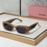 MIU MIU  Mirror leg Logo Cat eye Sunglasses Top quality - Image 5