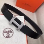 Hermes H Belt Buckle & Reversible Black For Women, Women Belt 380MM - Image 4