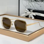 Dior Gold Metal Gold Frame Fashion sunglasses Top quality - Image 2