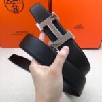 Hermes H Belt Buckle & Reversible Black For Women, Women Belt 380MM - Image 2