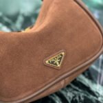 Prada Darling Suede Handbag 10A quality 1BE078 - Image 5