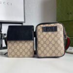 GUCCI Canvas & Leather Crossbody Waist Bag - Image 2