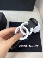 Chanel Belt With Double C Buckle Black Women Belt 30MM - Image 3