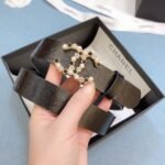 Chanel Belt With Beaded Buckle Brown Gold-Toned Metal and Strass Women Belt 30MM - Image 5