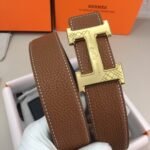 Hermes H Belt Buckle & Reversible Brown For Women, Women Belt 380MM - Image 4