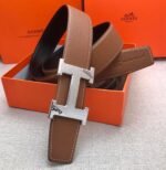 Hermes H Belt Buckle & Reversible Black For Women, Women Belt 380MM - Image 4