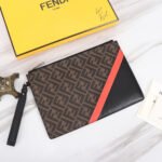 FENDI Printed Canvas Clutch - Image 4