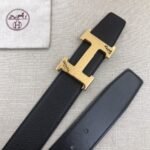 Hermes H Belt Buckle & Reversible Black For Women, Women Belt 380MM - Image 5