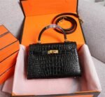 Hermes Kelly Gold Buckle Bag-Crocodile - Image 5