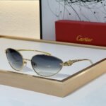 Cartier  Metal Cutout Frame  Sunglasses Top quality