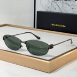 Balenciaga  Metal Mirror leg hollowed Out B Letter Logo   sunglasses Top quality - Image 3