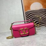 VALENTINO GARAVANI V Logo Baguette Shoulder Bag Ladies MINILOCO Calfskin Bag - Image 9