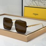 Fendi Butterfly Metal Frame Mirror Sunglasses Top quality - Image 4