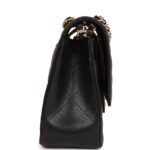 CHANEL Caviar Quilted Jumbo Double Flap Black 30CM - Image 4