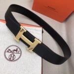 Hermes H Belt Buckle & Reversible Black For Women, Women Belt 380MM - Image 7