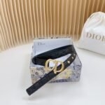 Dior double sided sheepskin with calf leather,  Women Belt 20MM - Image 2