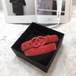 Chanel Belt Quilted With Double C Buckle Red With Red Hardware Women Belt 30MM - Image 5