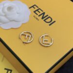 Fendi hollow letter earrings - Image 3