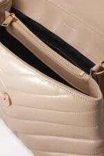 SAINT LAURENT YSL Loulou Medium Quilted Leather Shoulder Bag Beige - Image 3