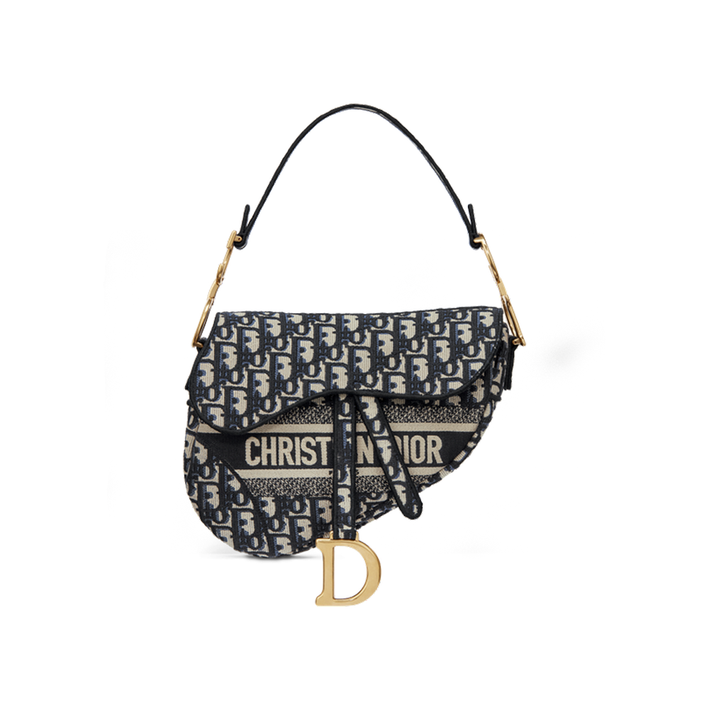 cb0f023e4a4145c0778b8717c14055e28a61f248 Dior SADDLE Bag Oblique Embroidered - Image 1