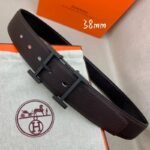 Hermes H Belt Buckle & Reversible Black For Women, Women Belt 380MM - Image 4