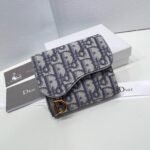 Dior saddle Three Fold Wallet - Image 4