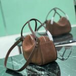 Prada Darling Suede Handbag 10A quality 1BE078 - Image 4