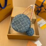 Louis Vuitton LV PAPILLON Denim Handbag - Image 4