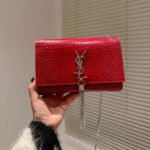 Saint Laurent YSL Kate Tassel Crocodile Leather Bag - Image 8
