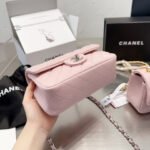 Chanel Classic Pink Flag Bag Small 20cm- - Image 7
