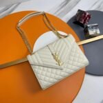 Saint Laurent YSL Envelope Medium 24- Embossed Leather - Image 5