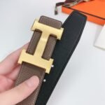 Hermes H Belt Buckle & Reversible Brown For Women, Women Belt 380MM - Image 2