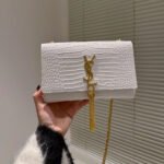 Saint Laurent YSL Kate Tassel Crocodile Leather Bag - Image 5