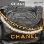 CHANEL Mini 23S Shiny Calfskin with Pearl Handbag AS3980 - Image 6